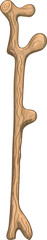 vector wooden staff, crutch