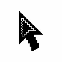 creative details Pixel mouse click cursor icon Vector Illustration