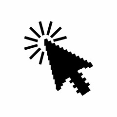 Fototapeta premium creative details Pixel mouse click cursor icon Vector Illustration
