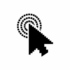 Fototapeta premium creative details Pixel mouse click cursor icon Vector Illustration
