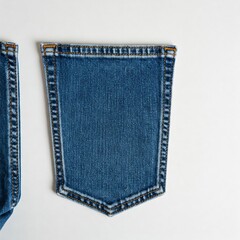 Jeans Pocket. Isolated on white background