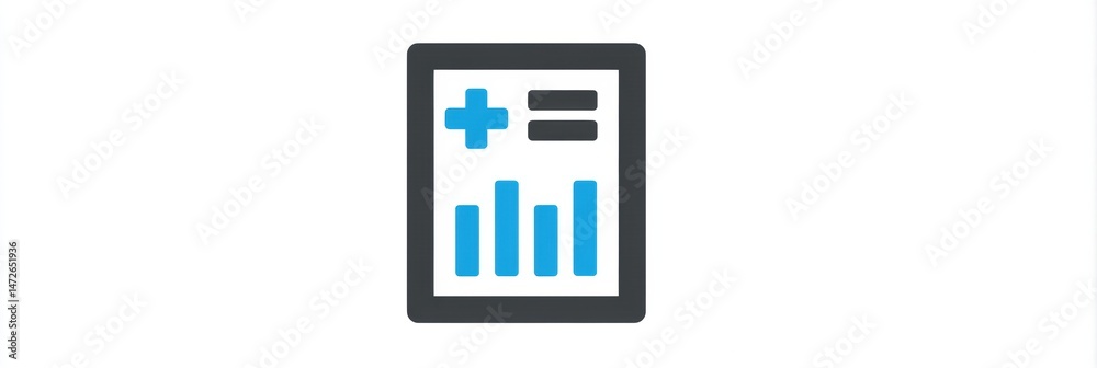 Aufkleber Medical Chart Icon on a White Background Designed for Data Overlay Representation in Healthcare Analytics