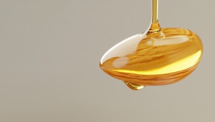 Almond oil dripping onto a nut