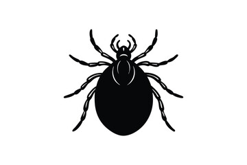 Silhouette art illustration of a tick.eps