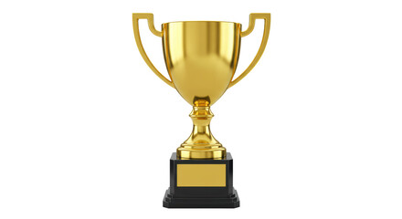 Isolated Gold Trophy Cup