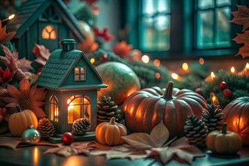 Obraz premium christmas tree with candles