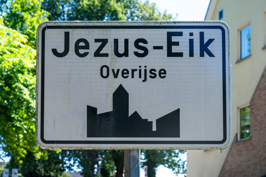 Road sin of Jezus Eik, Overijse, Flemish Brabant, Belgium