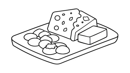 Cheese Board with Crackers and Grapes