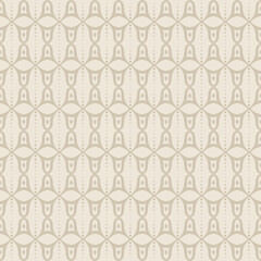 elegant seamless geometric pattern. Subtle beige design, reminiscent of Art Deco or traditional Indonesian batik for textiles, wallpaper, packaging