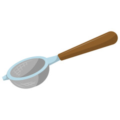 Handheld tea strainer with handle