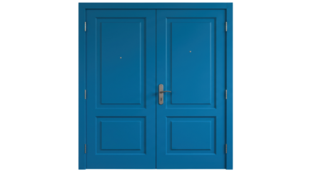 Isolated Blue Doors
