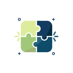 Solve puzzle icon illustration. Solve problem vector icon.