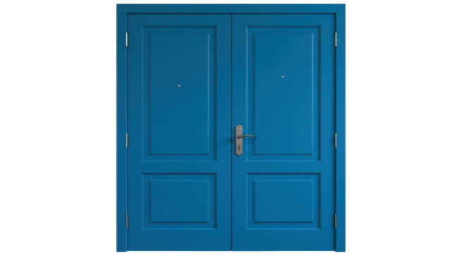 Isolated Blue Doors