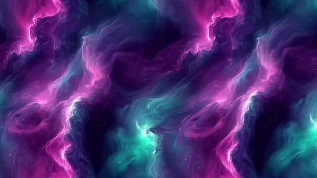 Seamless Looped Animation: Colorful Nebula Background