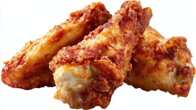 Crispy Wing Dings: Irresistible Fried Chicken Snack, Perfectly Isolated for a Tasty Meal