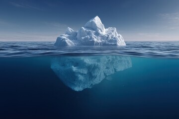 Underwater View of the Iceberg Tip: Oceanic Formation with Sawed Edges in Arctic Depths