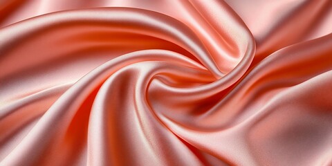 Swirling peachtoned fabric creates soft curves