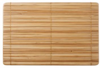 Natural bamboo mat texture for design isolated on transparent background.