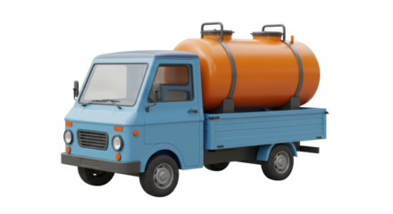 Isolated Truck with Tank