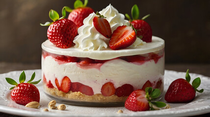 cheesecake with strawberries