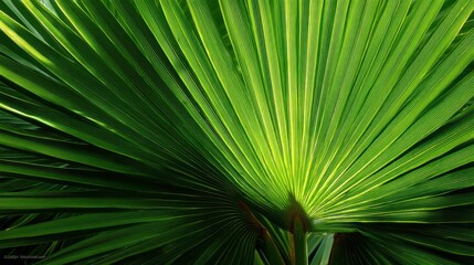Vibrant Washingtonia Filifera: A Lush Desert Fan Palm Amidst a Bright Botanical Background