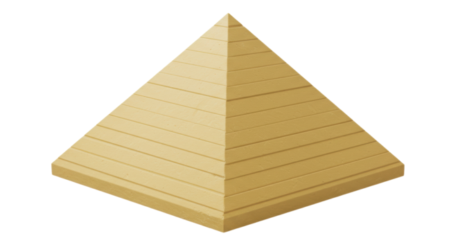 Isolated Simple Pyramid Shape - Powered by Adobe