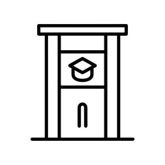 Graduation Icon Against Minimalist Background  