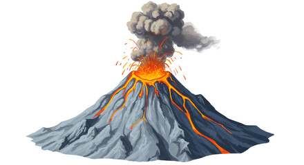 Isolated Volcano Eruption © Anna