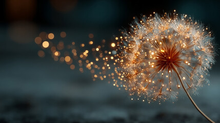 A single golden firework explodes against a dark background, captured in 3D rendering. The vibrant golden sparks illuminate the space, creating a stunning contrast with the deep, dark sky.

