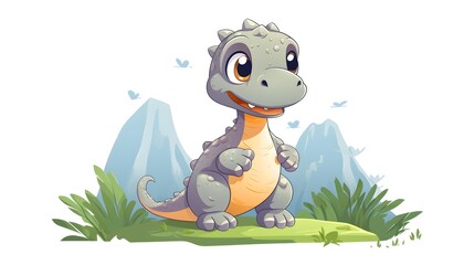 Obraz premium Cute AnaBoo Cartoon Vector Illustration on White Background for Children's Book Cover Design