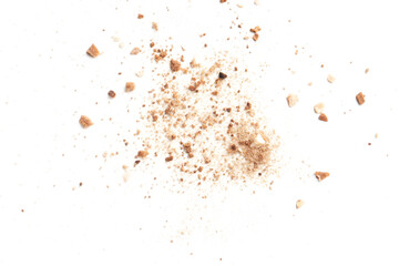 Crumbled Cookie Explosion on Black Background Food Photography