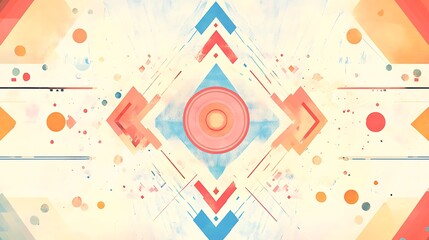 Obraz premium Abstract Geometric Pastel Design. (2)