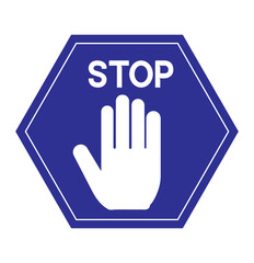 Set of Stop street icon collection. Stop hand sign with text. Red stop sign. Vector Illustration.