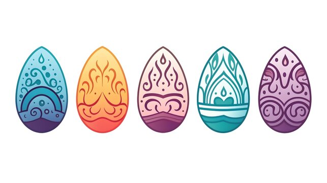 Easter Degraded Line Egg with Figures Decoration Stylish Fabdb Aeb E22 Bc2 Aedceffba 2