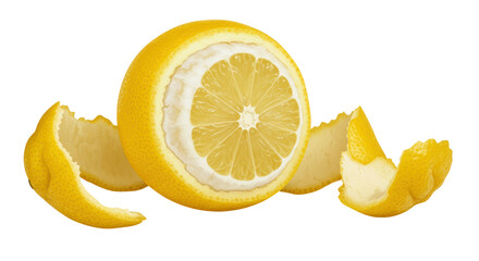 Isolated Lemon Peel