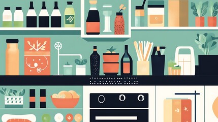 Organized Pantry with Kitchen Storage.