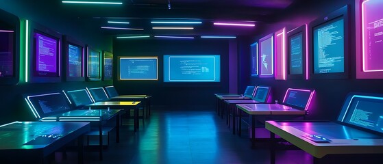 Futuristic Cybernetic Workspace