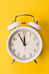 Vintage alarm clock as a conceptual background for deadlines for tasks in business