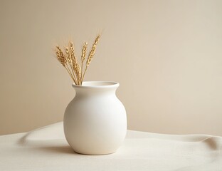 Simple Vase with Wheat Ears
