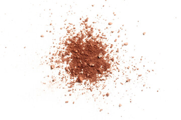 Abstract Texture of Brown and White Powder Explosion on Black Background