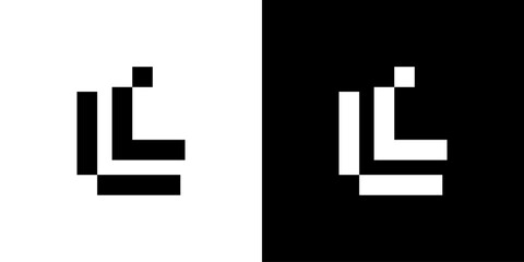 Obraz premium L letter simple logo design