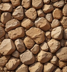 Abstract warm beige rock wall, deeply textured surface  Uneven, rough stone  ,  rough stone,  warm tones