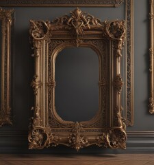 Intricate Victorian-style frames, ornate details ,  graphic,  texture,  flourish