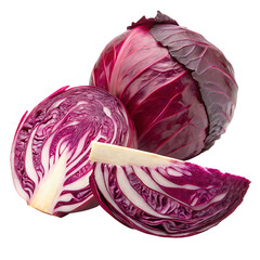 Fototapeta premium red cabbage isolated on white background
