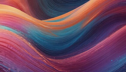 Fototapeta premium Vibrant abstract wave texture; flowing lines, curves, colorful, dynamic, swirl, ripple, gradient, water, color