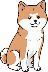 Akita Dog breed vector