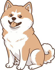 Akita Dog breed vector