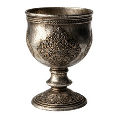 Ornate silver goblet regal elegance antique beauty