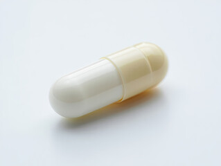 White medicine pills capsule on white background



