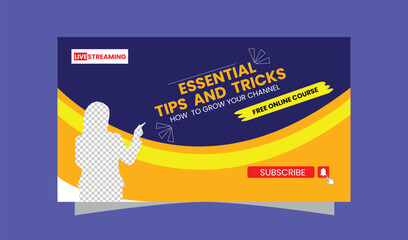 Essential tips and tricks Youtube thumbnail template